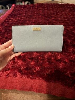 kate spade Light Blue Saffiano Wallet